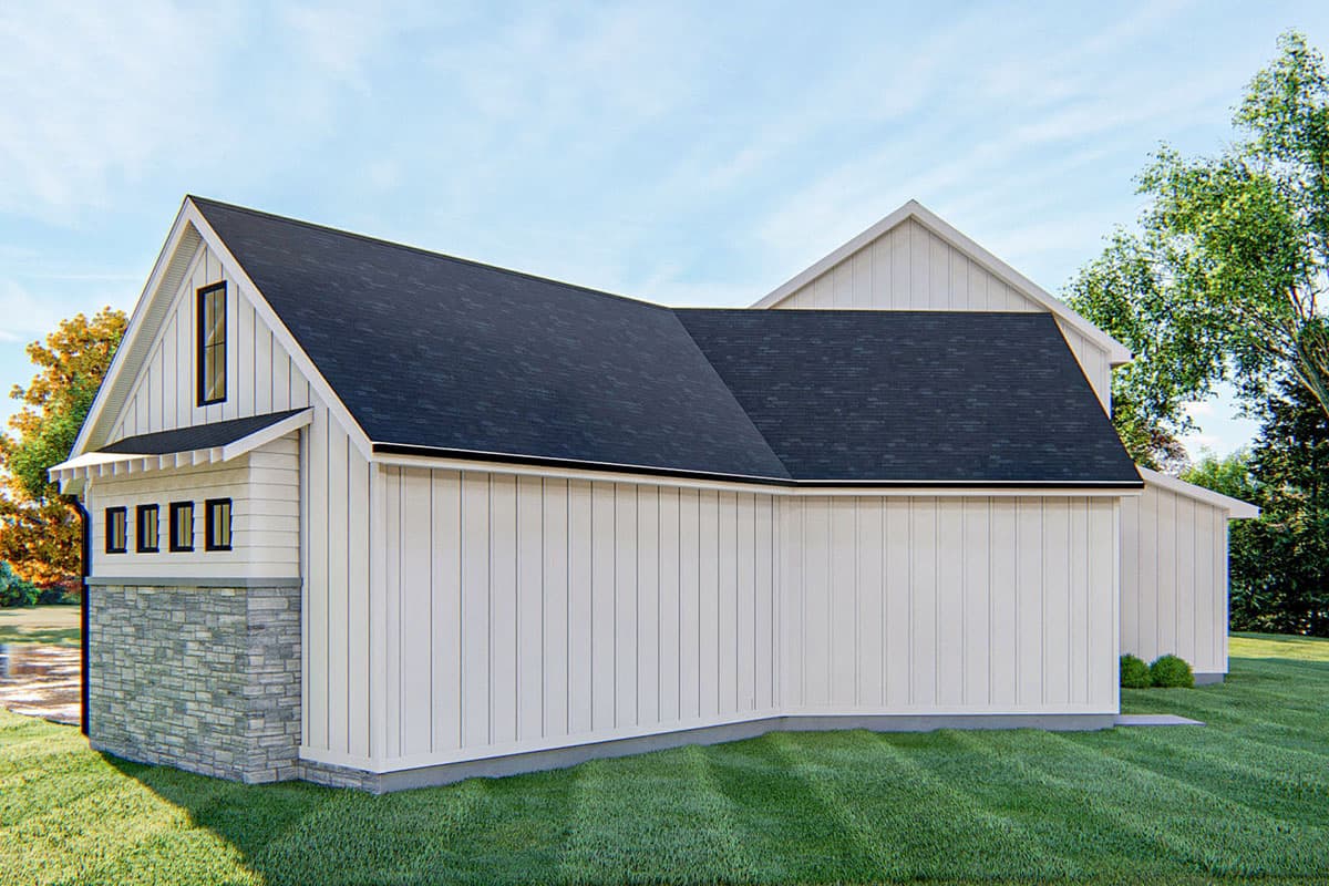 Plan 62824DJ: Modern Farmhouse Plan with Loft and Angled 3-Car Garage - Image #5 - Country, Craftsman, Farmhouse, Modern Farmhouse, New American, Southern
