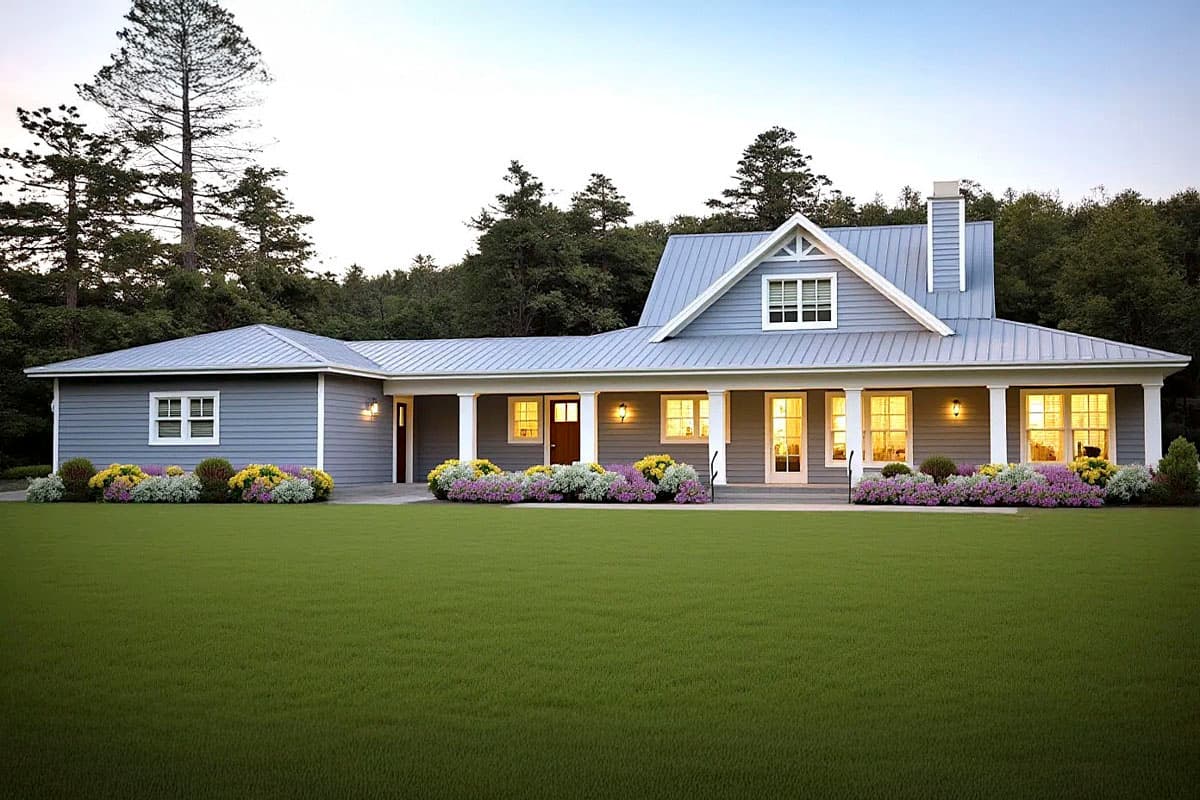 Plan 28938JJ: 4-Bedroom Modern Country Farmhouse House Plan with Main Level Master Suite - Image #6 - Country, Farmhouse, New American