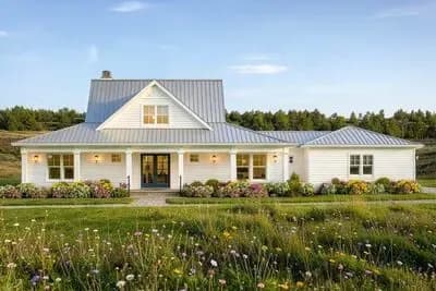 4-Bedroom Modern Country Farmhouse House Plan with Main Level Master Suite