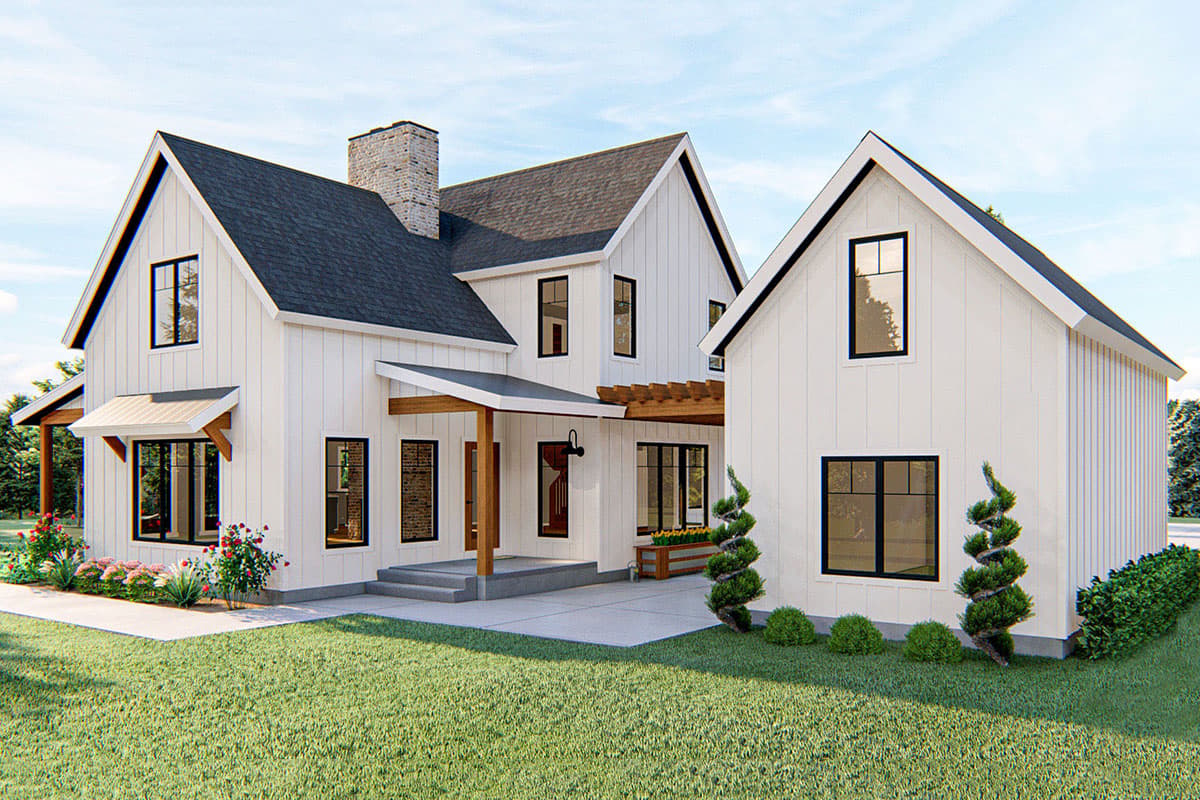 Plan 62825DJ: New American House Plan with Hidden Loft Upstairs - Image #4 - Coastal, Cottage, Country, Farmhouse, Modern Farmhouse, New American