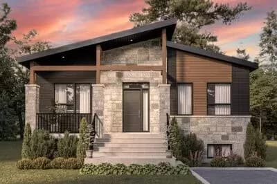 Modern Rustic 2-Bed Affordable Home Plan - 1156 Sq Ft