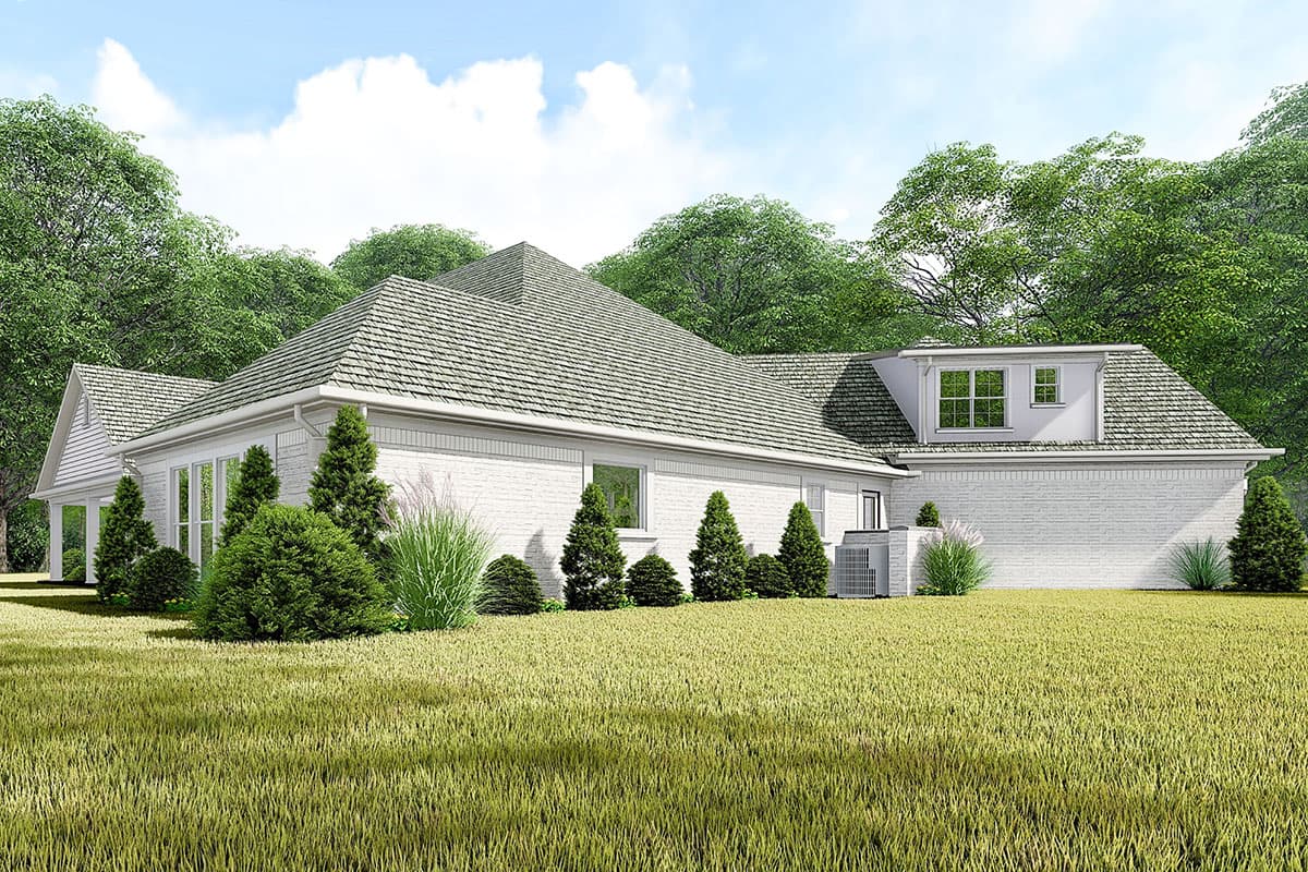 Plan 70639MK: Open Concept European-style Home Plan with Angled Garage - Image #4 - European, Traditional, Transitional
