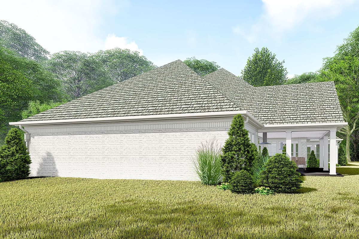 Plan 70639MK: Open Concept European-style Home Plan with Angled Garage - Image #5 - European, Traditional, Transitional