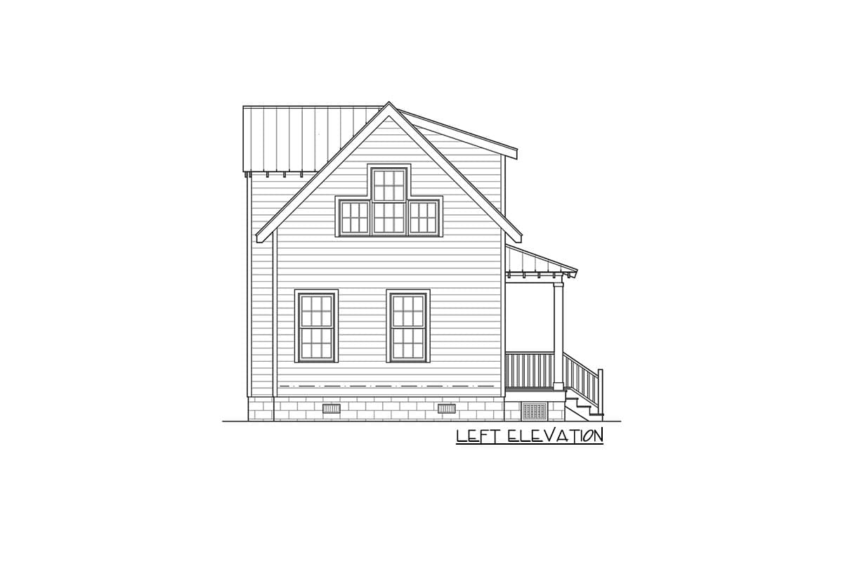 Plan 31570GF: Adorable 3-Bedroom Cottage House Plan with Front and Side Porches - 1112 Sq Ft - Image #9 - Cottage, Country, Traditional, Vacation