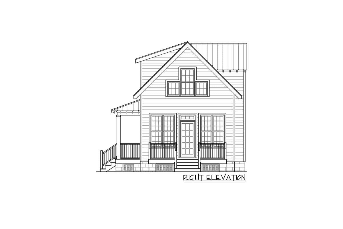 Plan 31570GF: Adorable 3-Bedroom Cottage House Plan with Front and Side Porches - 1112 Sq Ft - Image #11 - Cottage, Country, Traditional, Vacation