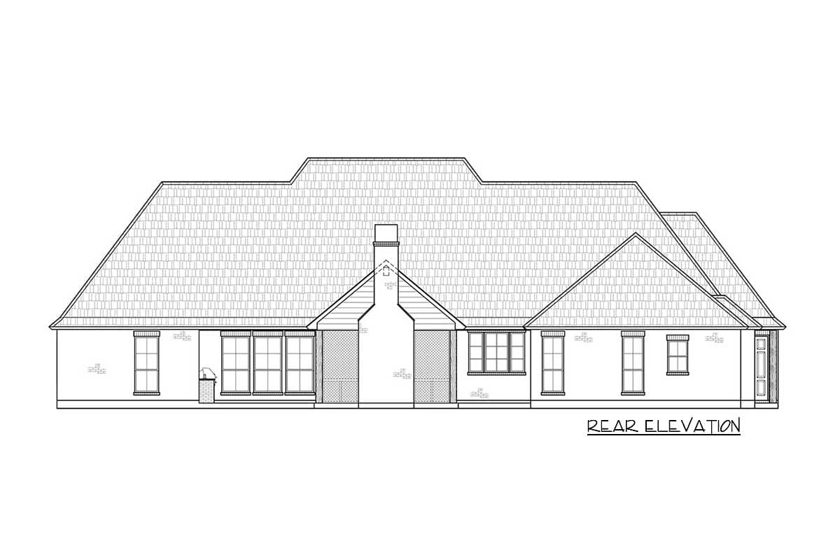 Plan 56459SM: Breathtaking French Country House Plan with Screened Porch - Image #4 - Acadian, Country, European, French Country, Louisiana-Style, Southern, Transitional
