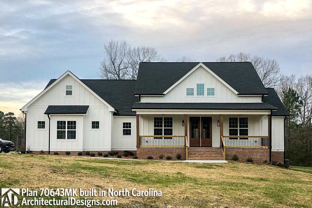 build gallery item - Modern Farmhouse Plan 70643MK Comes to Life in North Carolina