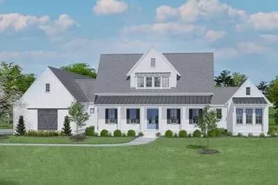 Exclusive Modern Farmhouse with Front and Back Covered Porches