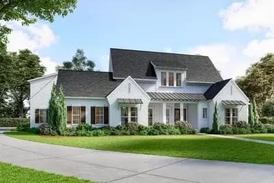Modern Acadian House Plan with Fifth Bedroom Suite Over Garage - 3625 Sq Ft