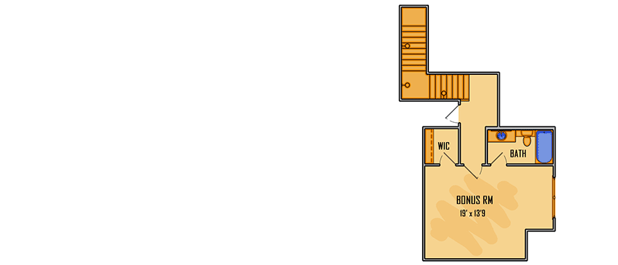 Plan 510134WDY: 4-Bed Modern Acadian House Plan with Bonus Room - Floor Plan - Bonus - Acadian, Country, Farmhouse, Louisiana-Style, Southern