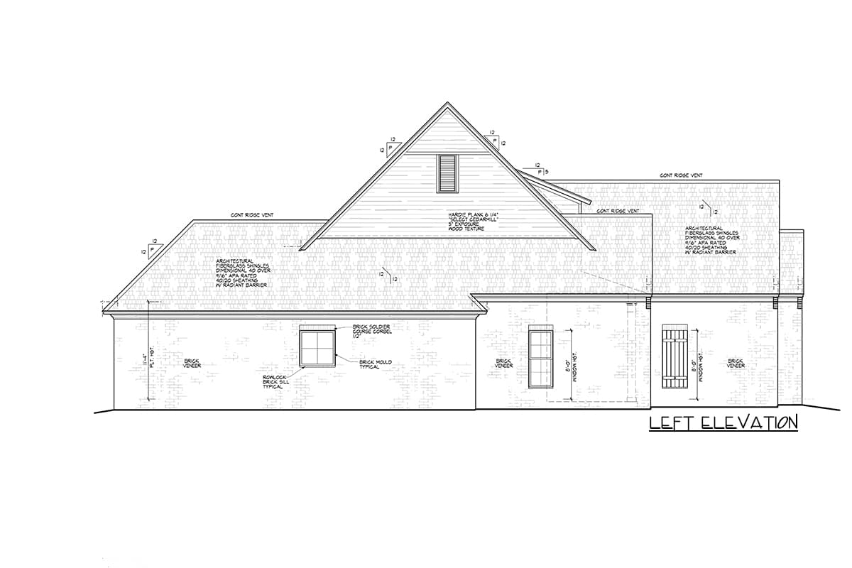 Plan 510134WDY: 4-Bed Modern Acadian House Plan with Bonus Room - Image #6 - Acadian, Country, Farmhouse, Louisiana-Style, Southern