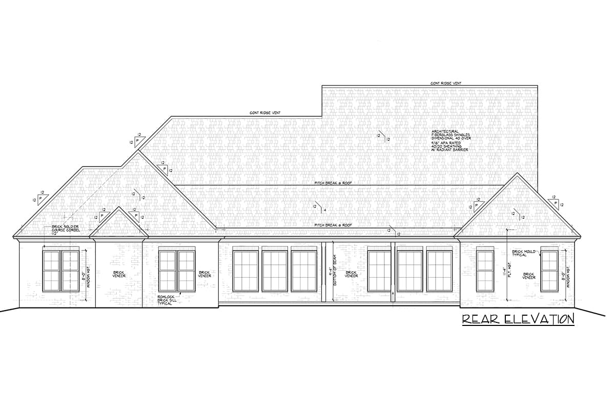 Plan 510134WDY: 4-Bed Modern Acadian House Plan with Bonus Room - Image #7 - Acadian, Country, Farmhouse, Louisiana-Style, Southern