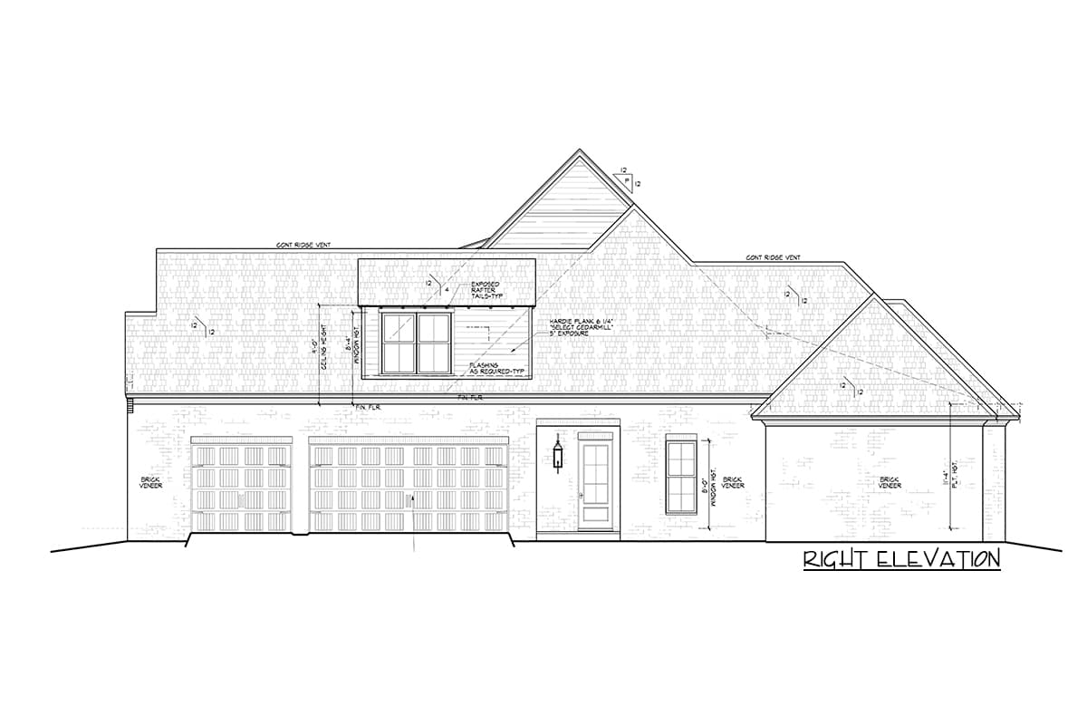 Plan 510134WDY: 4-Bed Modern Acadian House Plan with Bonus Room - Image #8 - Acadian, Country, Farmhouse, Louisiana-Style, Southern