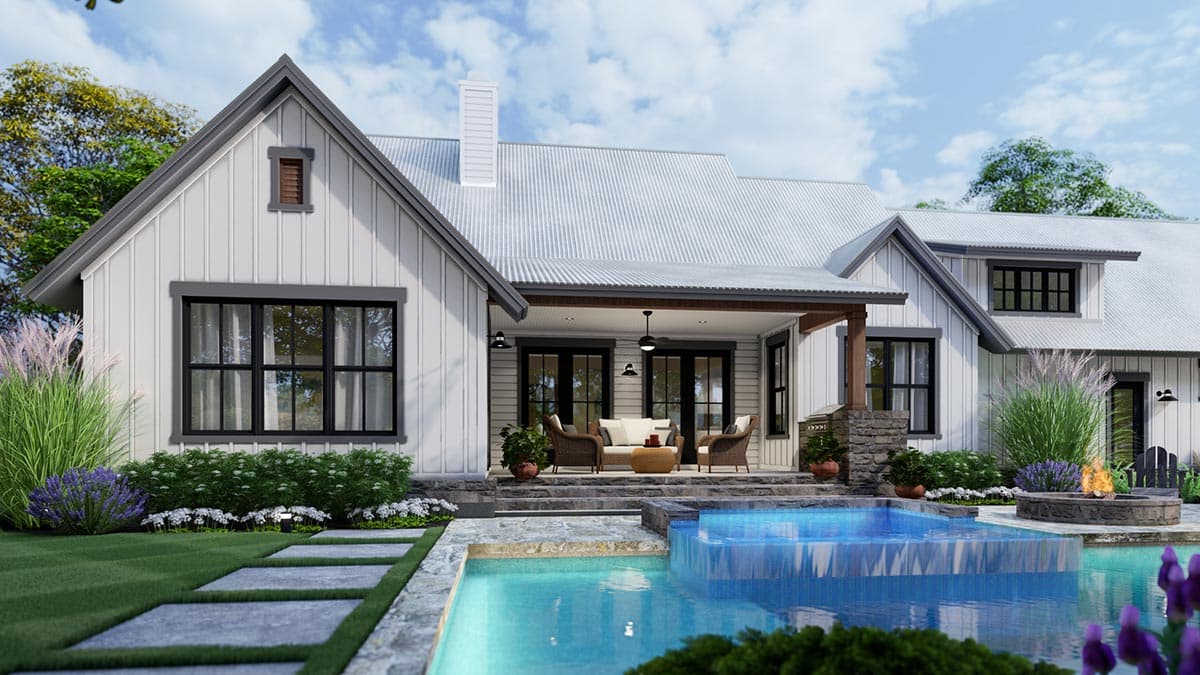 Plan 16916WG: 3-Bedroom New American Farmhouse Plan with L-shaped Front Porch - Image #15 - Country, Farmhouse, Modern Farmhouse, New American, Southern