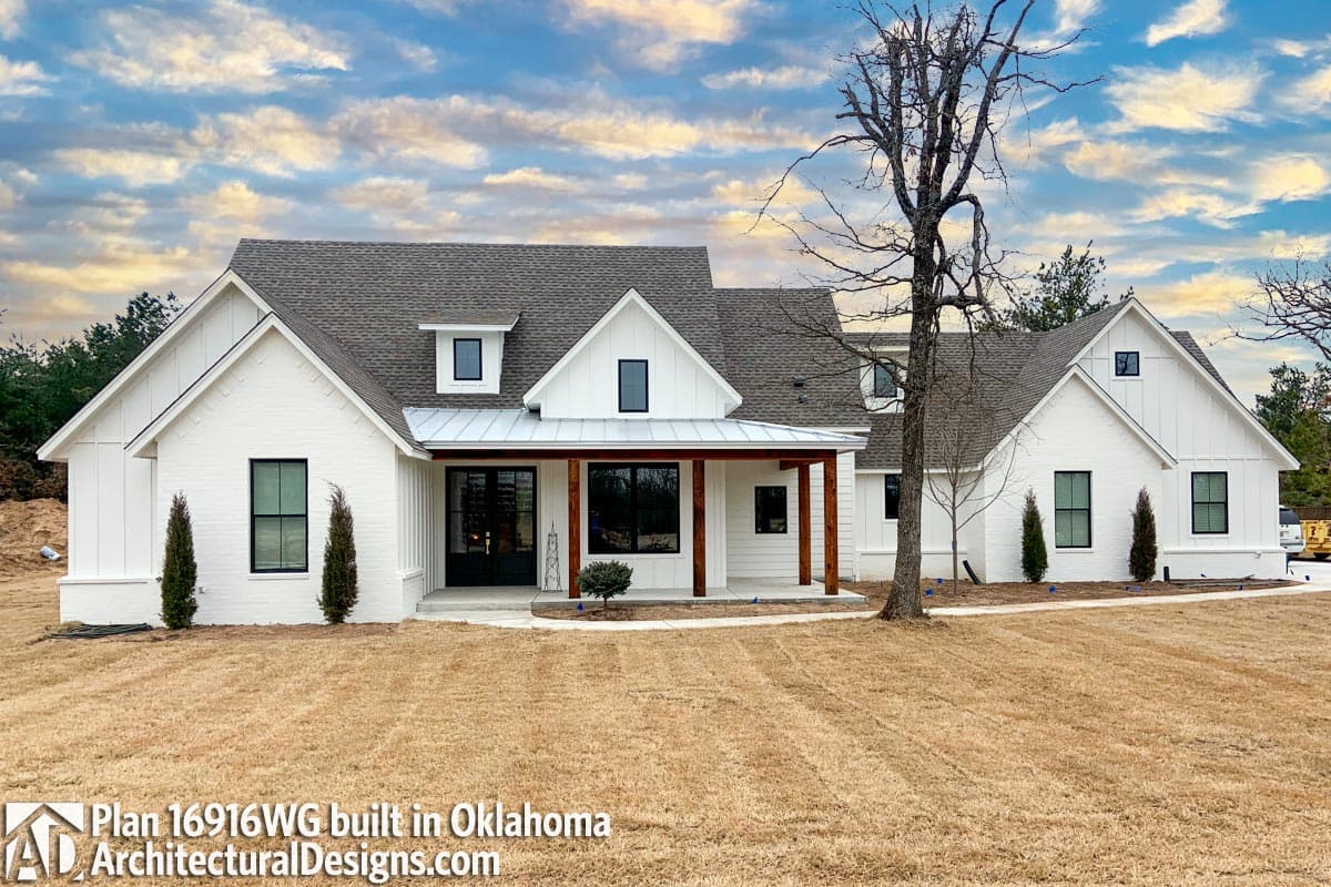 build gallery item - Modern Farmhouse Plan 16916WG Comes to Life in Oklahoma!
