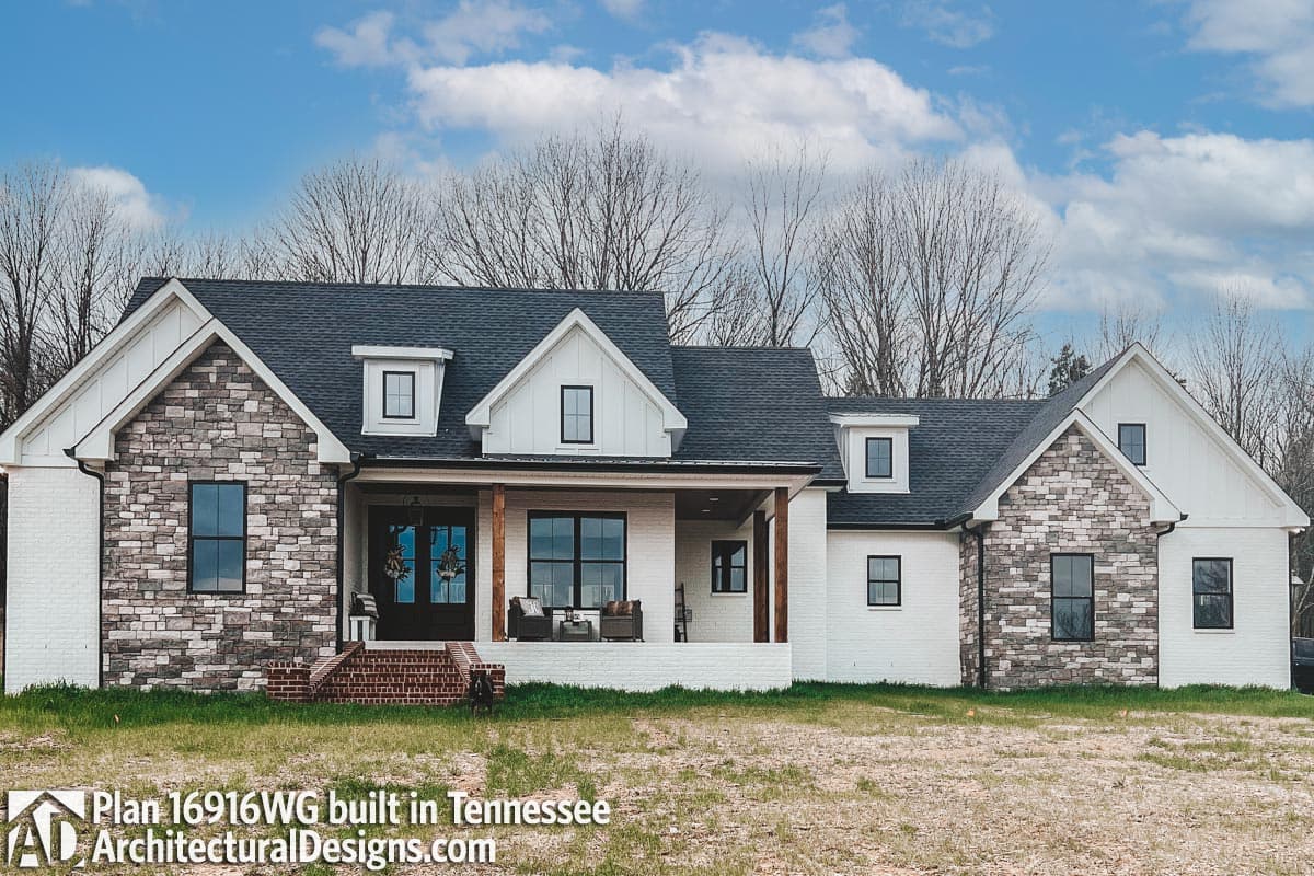 build gallery item - Modern Farmhouse Plan 16916WG comes to life in Tennessee