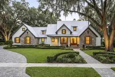 3-Bedroom New American Farmhouse Plan with L-shaped Front Porch