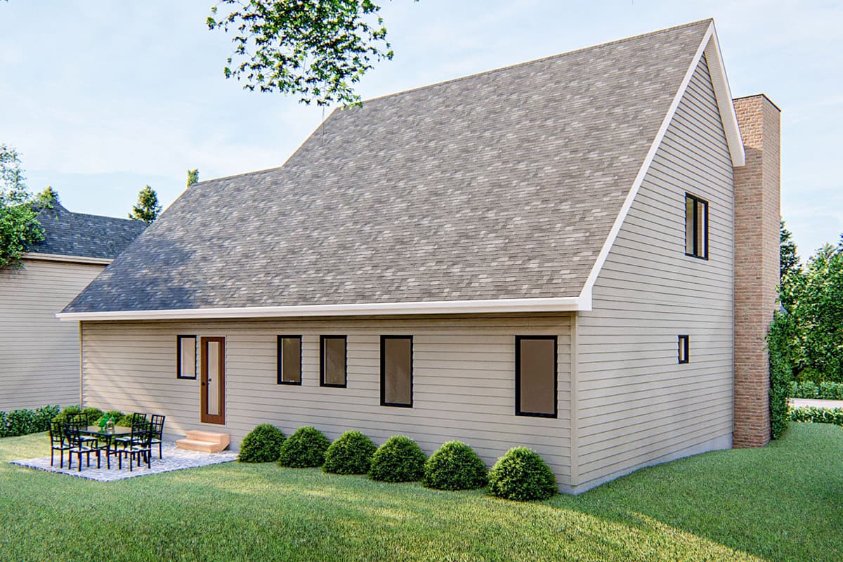 Plan 62829DJ: 3-Bed Euro-brick Cottage House Plan with Garage Options - Image #4 - Cottage, European, Traditional