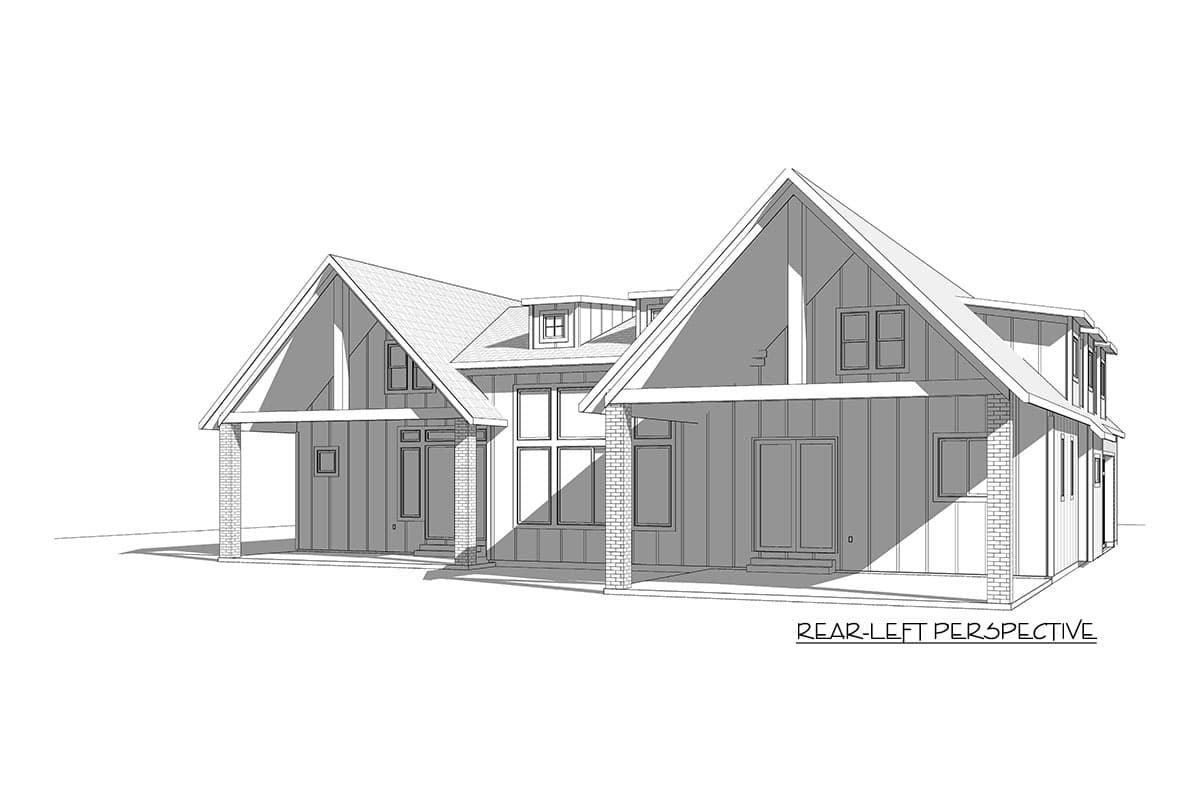 Plan 910058WHD: Exclusive One-Level New American Plan with Vaulted Covered Patios - Image #9 - Country, Craftsman, Modern Farmhouse, New American, Southern