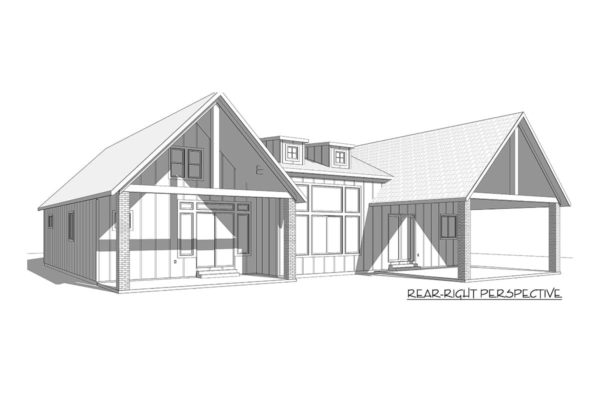 Plan 910058WHD: Exclusive One-Level New American Plan with Vaulted Covered Patios - Image #11 - Country, Craftsman, Modern Farmhouse, New American, Southern