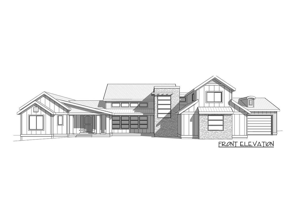 Plan 910068WHD: Contemporary Country Home Plan with Optional Upper and Lower Floor - Image #9 - Contemporary, Country, Farmhouse, Modern Farmhouse, Northwest, Ranch, Transitional