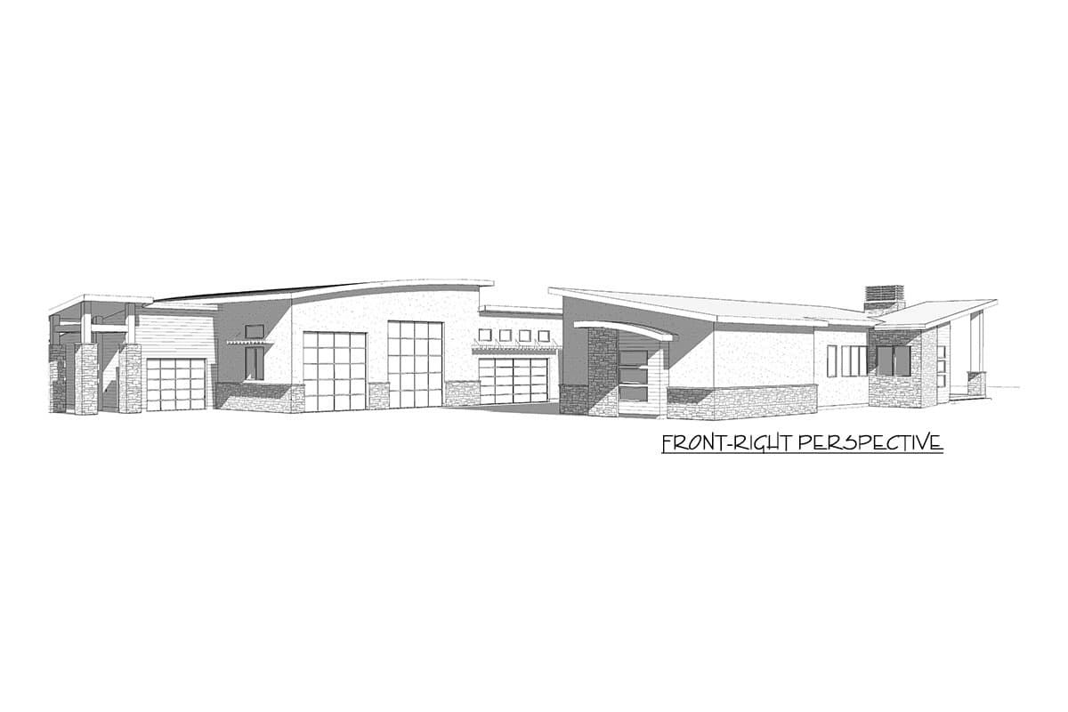Plan 910070WHD: Deluxe Contemporary House Plan with 6 Garage Bays plus RV Storage - Image #34 - Contemporary, Mid Century Modern, Modern, Mountain, Northwest