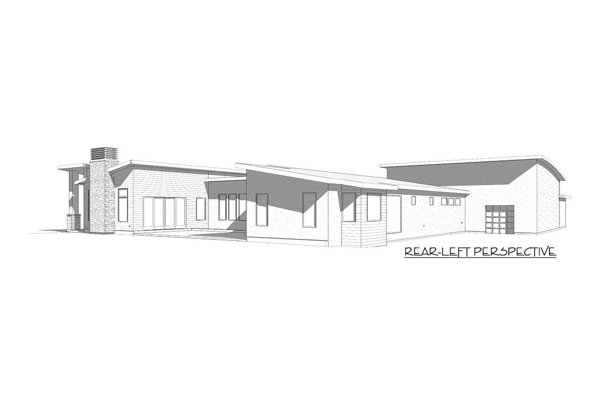 Plan 910070WHD: Deluxe Contemporary House Plan with 6 Garage Bays plus RV Storage - Image #36 - Contemporary, Mid Century Modern, Modern, Mountain, Northwest