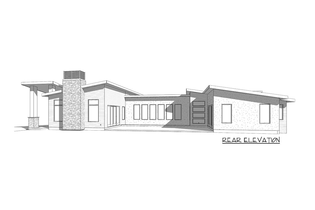 Plan 910070WHD: Deluxe Contemporary House Plan with 6 Garage Bays plus RV Storage - Image #35 - Contemporary, Mid Century Modern, Modern, Mountain, Northwest