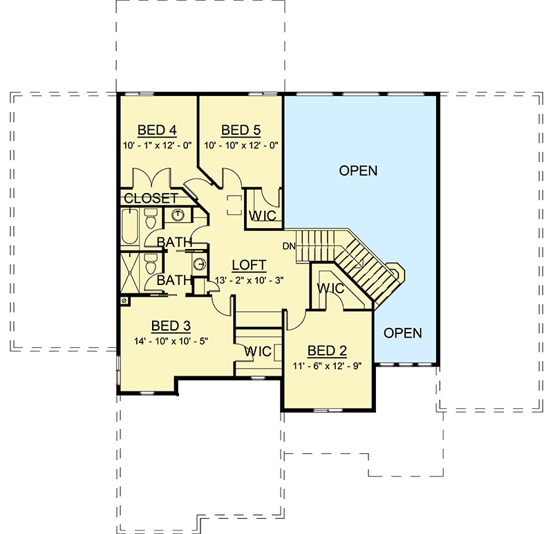 Plan 910071WHD: Exclusive New American Home Plan with Main-Level Master - Floor Plan - Second Level - Craftsman, New American