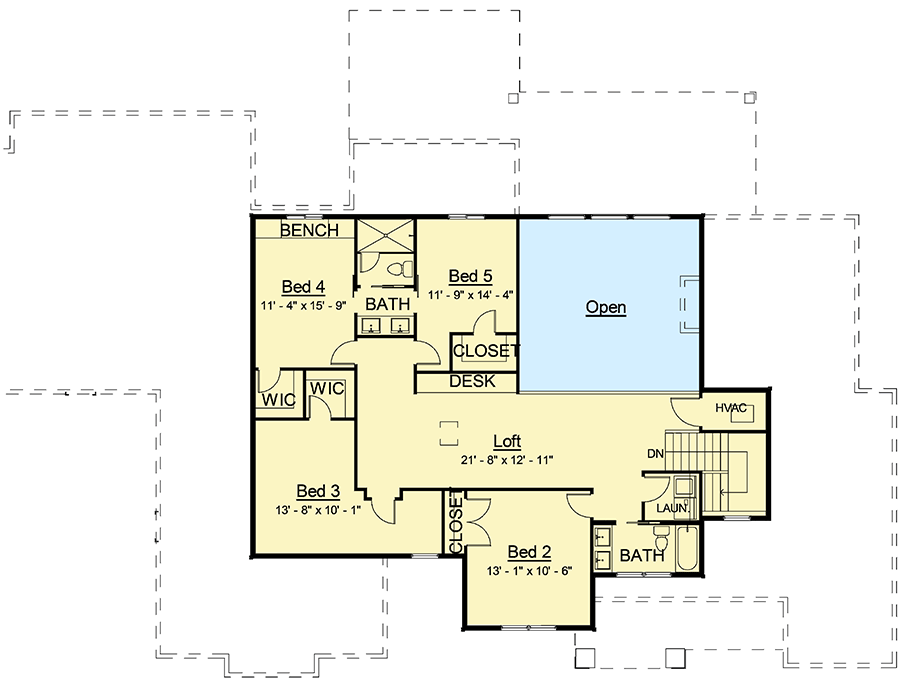 Plan 910073WHD: Exclusive Modern Farmhouse Plan with Optional Walk-out Basement - Floor Plan - 2nd Floor - Country, Craftsman, Modern Farmhouse, New American