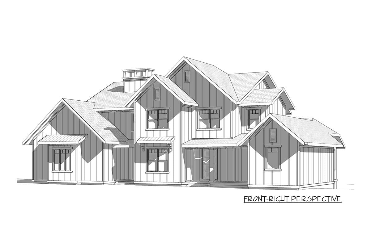 Plan 910073WHD: Exclusive Modern Farmhouse Plan with Optional Walk-out Basement - Image #4 - Country, Craftsman, Modern Farmhouse, New American