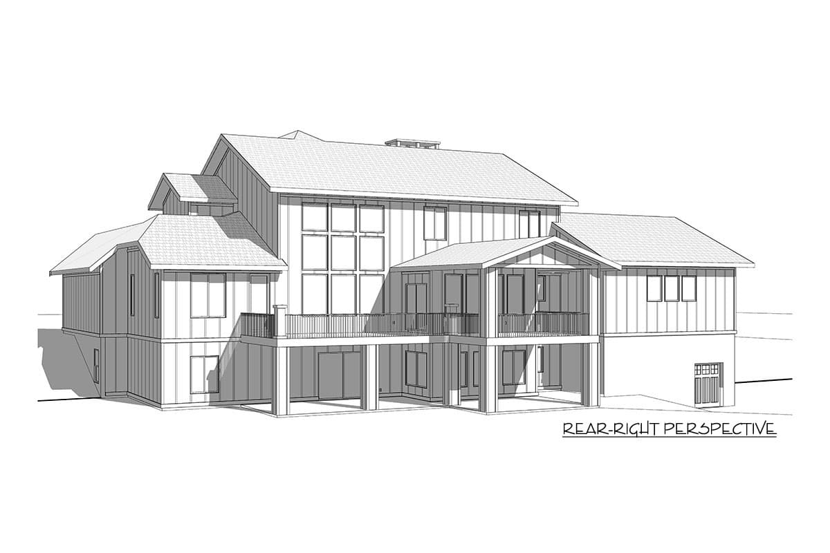 Plan 910073WHD: Exclusive Modern Farmhouse Plan with Optional Walk-out Basement - Image #6 - Country, Craftsman, Modern Farmhouse, New American