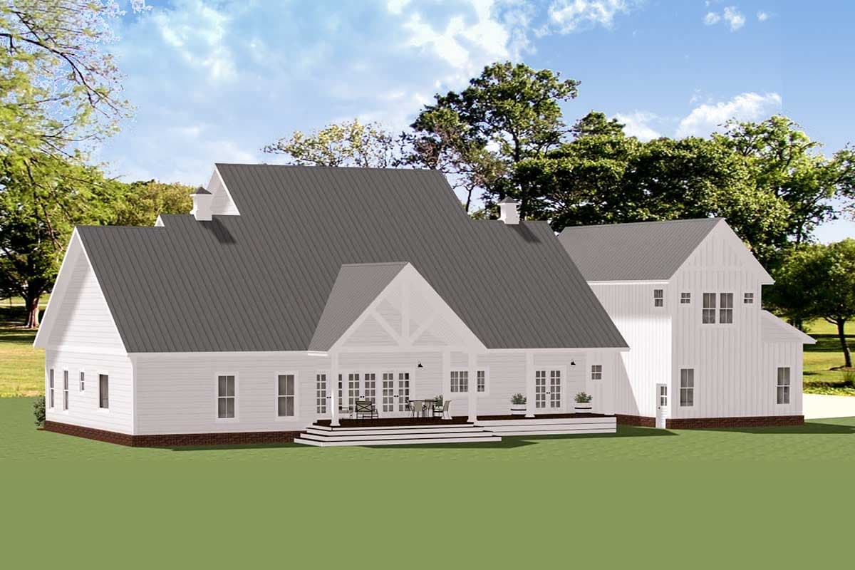 Plan 46399LA: 5-Bed Modern Farmhouse Plan with Workshop in Garage - 4455 Sq Ft - Image #8 - Country, Modern Farmhouse, New American