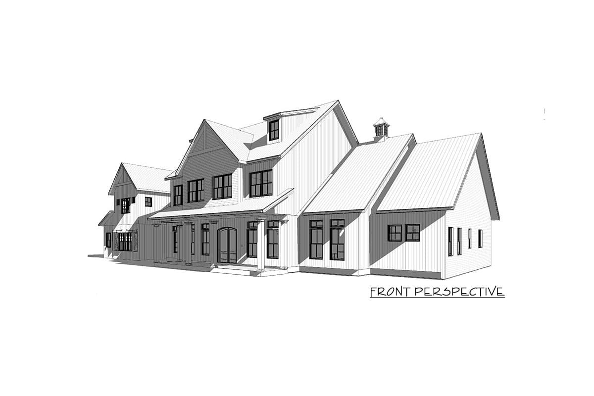 Plan 46399LA: 5-Bed Modern Farmhouse Plan with Workshop in Garage - 4455 Sq Ft - Image #15 - Country, Modern Farmhouse, New American