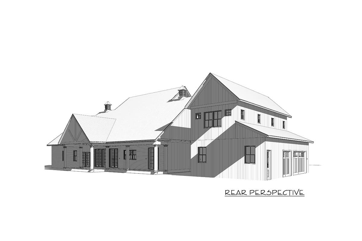 Plan 46399LA: 5-Bed Modern Farmhouse Plan with Workshop in Garage - 4455 Sq Ft - Image #16 - Country, Modern Farmhouse, New American
