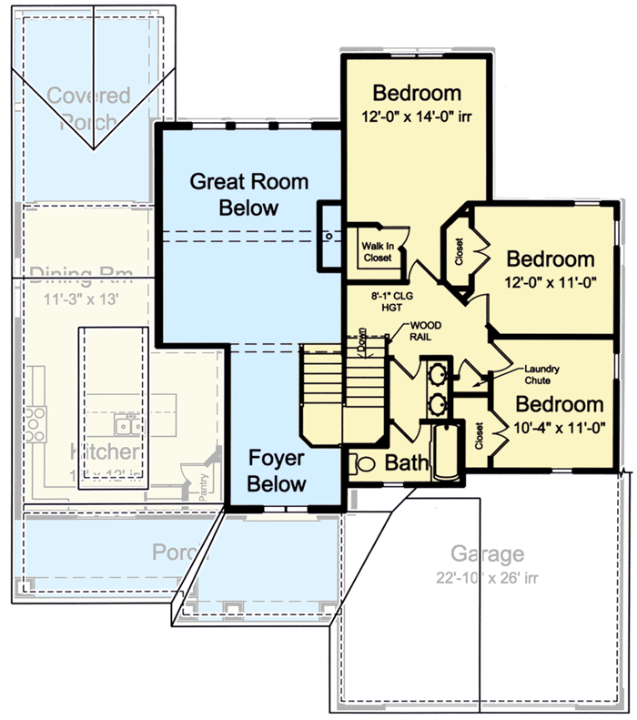 Plan 39293ST: 4-Bedroom New American Home Plan with Main Floor Master Suite - 2094 Sq Ft - Floor Plan - 2nd Floor - Country, Craftsman, Modern Farmhouse, New American, Northwest, Southern, Traditional