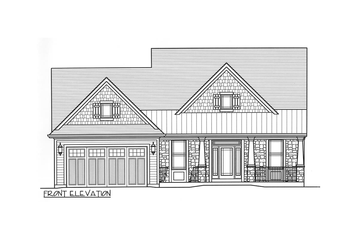 Plan 39294ST: Country Craftsman House Plan with First Floor Vaulted Master Suite - 2025 Sq Ft - Image #4 - Country, Craftsman, New American