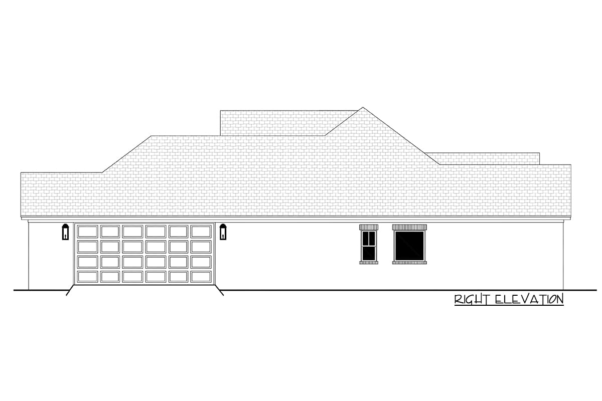 Plan 51823HZ: Attractive Southern House Plan with Split Beds  - Image #8 - Country, French Country, Southern