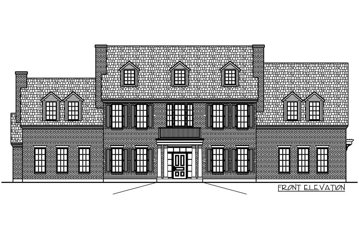 Plan 915030CHP: Classic Colonial House Plan with Second-Level Bedrooms - 5078 Sq Ft - Image #7 - Colonial, Georgian, Traditional