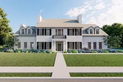 Classic Colonial House Plan with Second-Level Bedrooms - 5078 Sq Ft