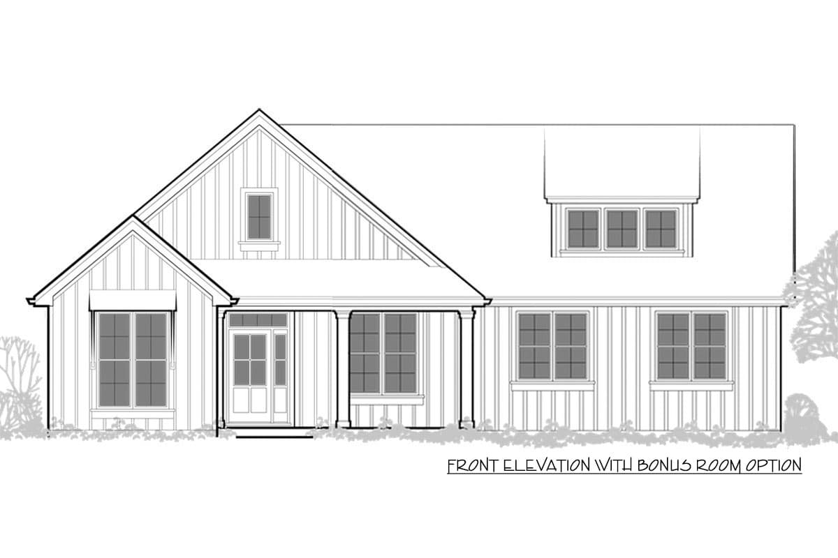 Plan 69753AM: One-Story Modern Farmhouse Plan with a Modest Footprint - Image #5 - Cottage, Country, Modern Farmhouse, New American, Ranch, Traditional