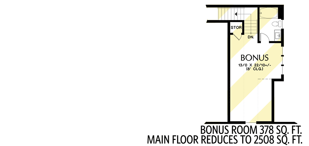 Plan 69754AM: Classic Country House Plan with Optional Bonus Room above Garage - Floor Plan - Optional Bonus Room - Country, Farmhouse, Modern Farmhouse, New American
