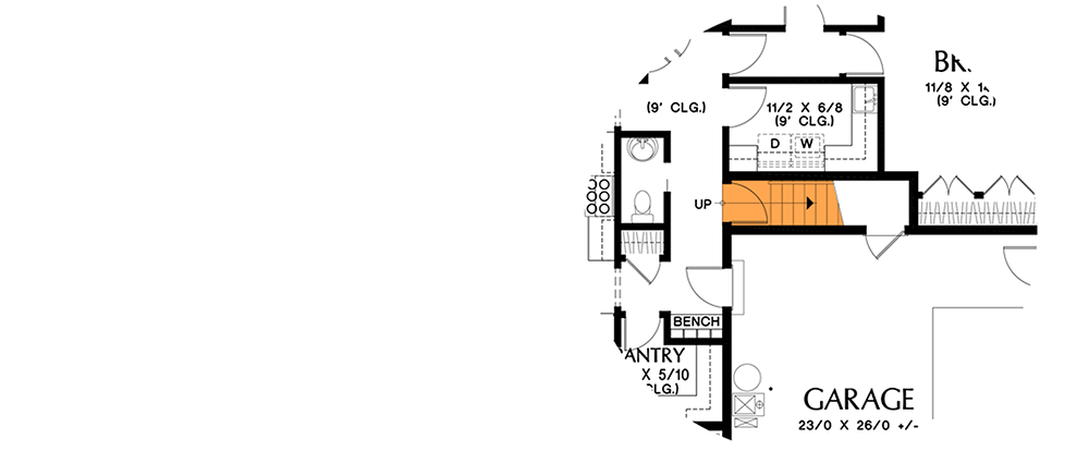 Plan 69754AM: Classic Country House Plan with Optional Bonus Room above Garage - Floor Plan - Optional Bonus Room Stairs - Country, Farmhouse, Modern Farmhouse, New American