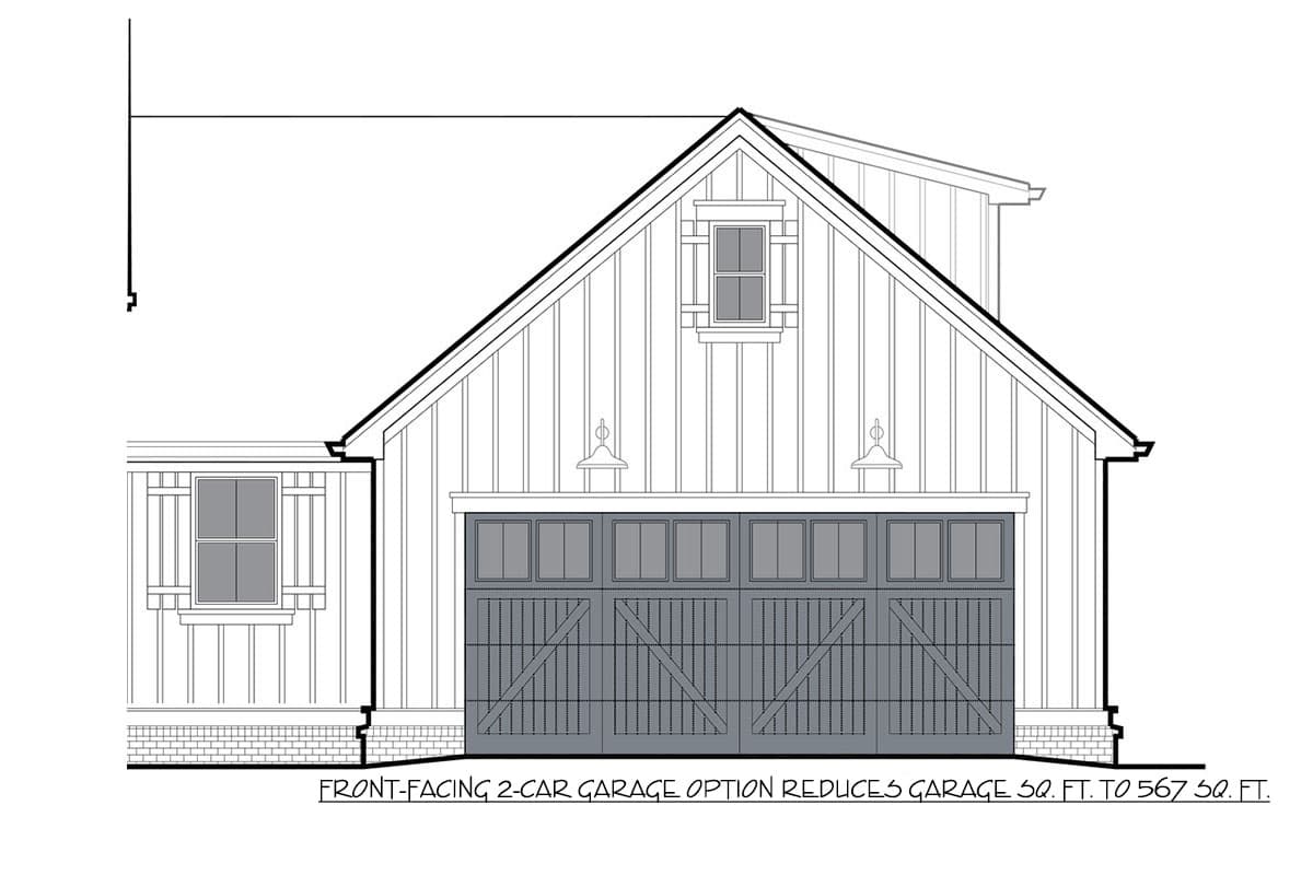 Plan 69754AM: Classic Country House Plan with Optional Bonus Room above Garage - Image #8 - Country, Farmhouse, Modern Farmhouse, New American