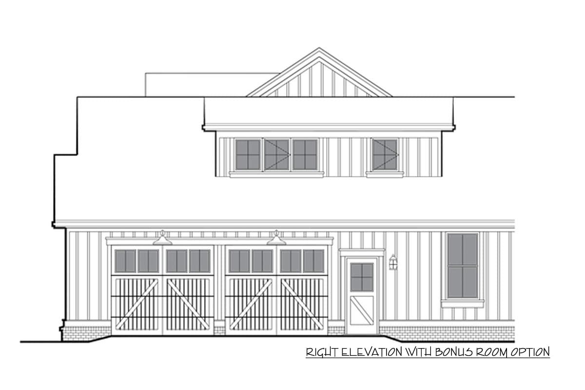 Plan 69754AM: Classic Country House Plan with Optional Bonus Room above Garage - Image #9 - Country, Farmhouse, Modern Farmhouse, New American