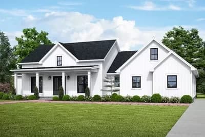 Classic Country House Plan with Optional Bonus Room above Garage