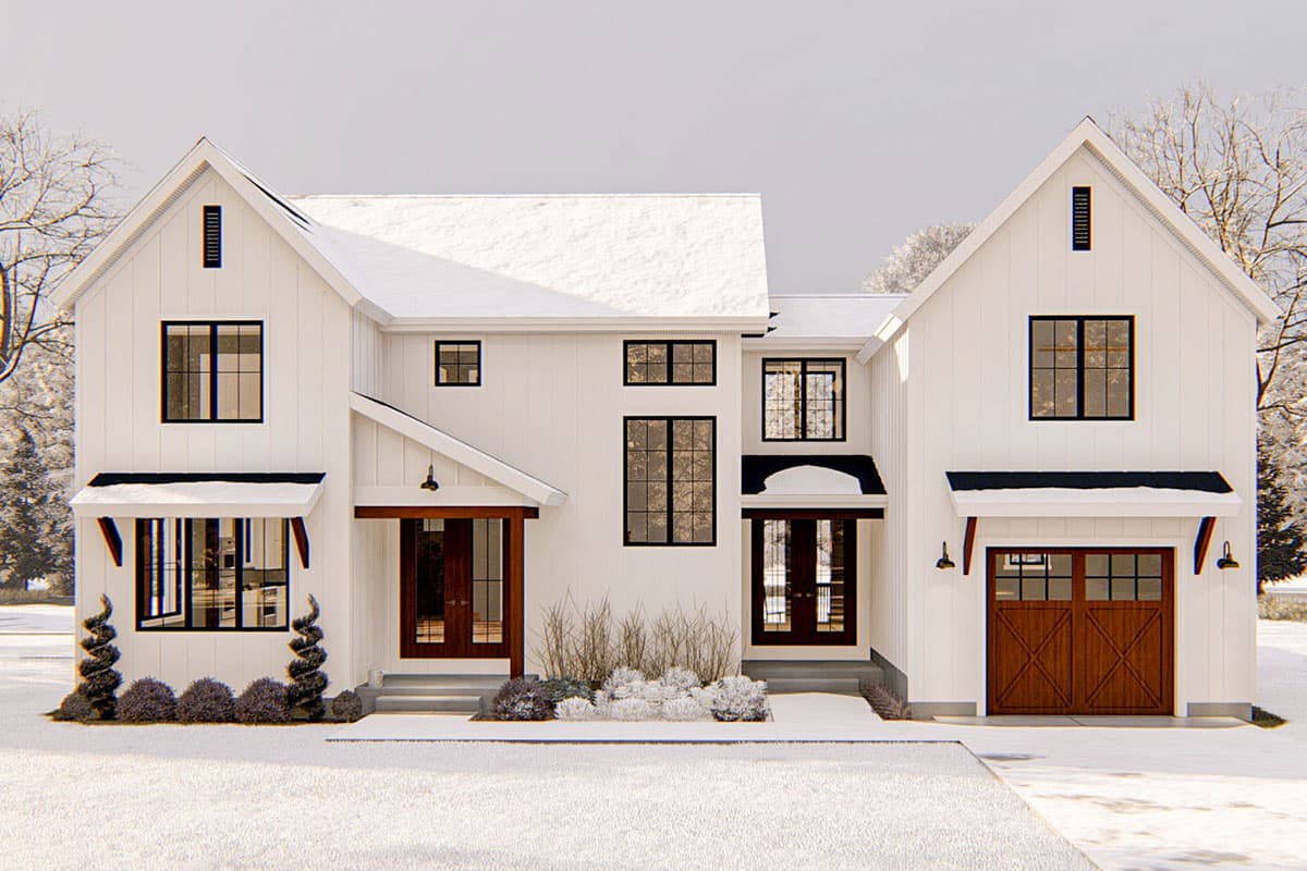 Plan 62831DJ: Modern Farmhouse Plan with Two Garages and a Covered Breezeway - Image #6 - Country, Farmhouse, Modern Farmhouse