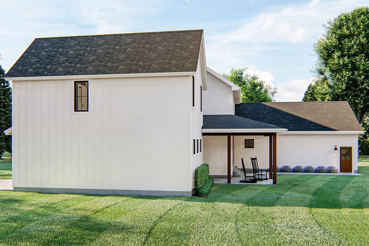 Plan 62831DJ: Modern Farmhouse Plan with Two Garages and a Covered Breezeway - Image #4 - Country, Farmhouse, Modern Farmhouse