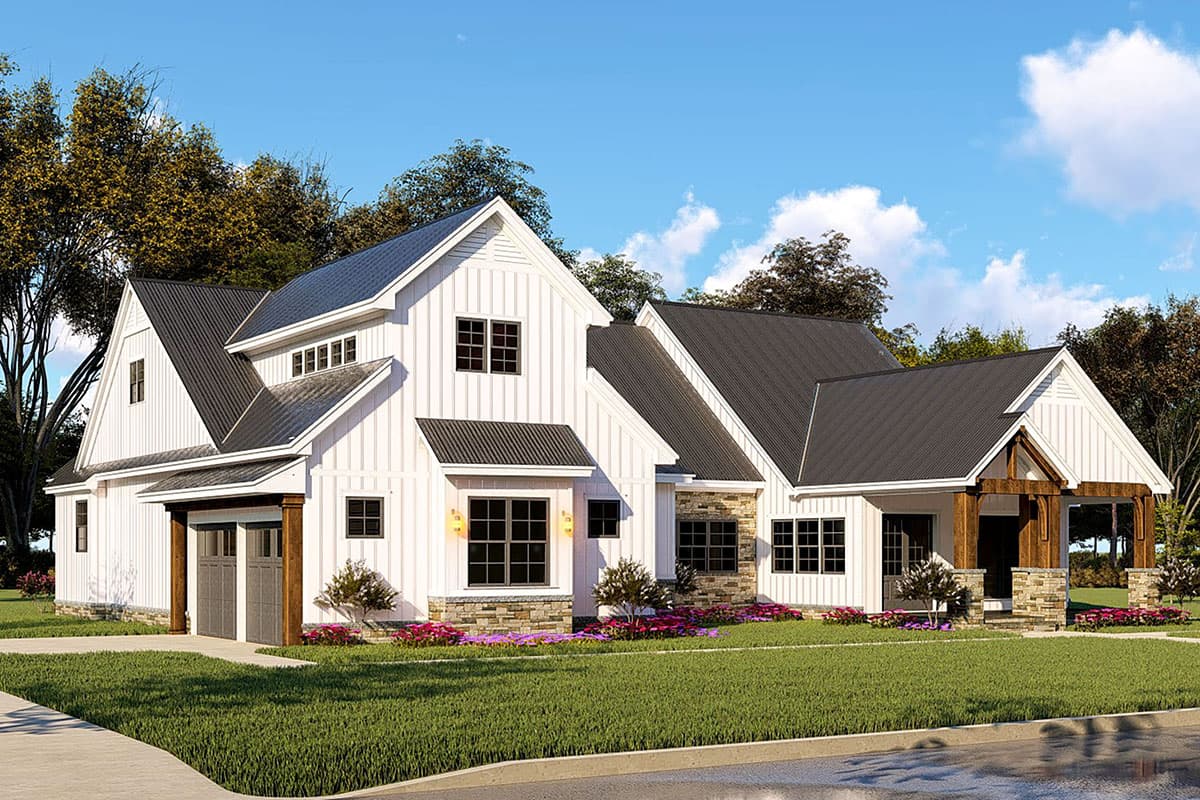 Plan 70646MK: Stone-Accented Farmhouse Plan with Bonus Room Over Garage - 2073 Sq Ft - Image #28 - Country, Craftsman, Farmhouse, Modern Farmhouse, New American