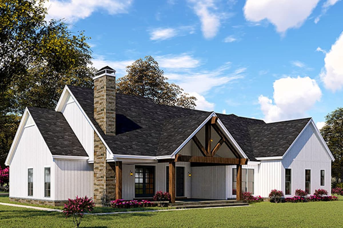 Plan 70646MK: Stone-Accented Farmhouse Plan with Bonus Room Over Garage - 2073 Sq Ft - Image #33 - Country, Craftsman, Farmhouse, Modern Farmhouse, New American